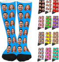Artsadd Custom Face Socks for Dad Fathers Day Gift Novelty Personalized Photo by Artsadd