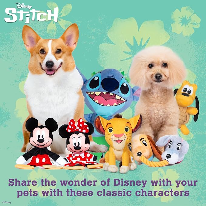 Disney for Pets Lilo and Stitch 18” Jumbo Plush Squeaker Dog Toy, Crinkle & - Image 6