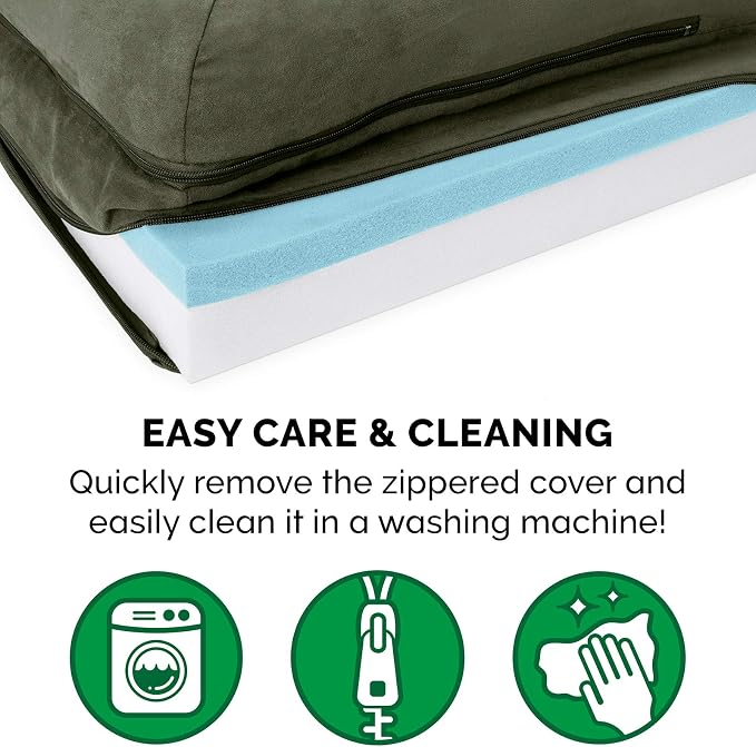 Furhaven Cooling Gel Dog Bed for Medium/Small Dogs w/ Removable Bolsters & - Image 8
