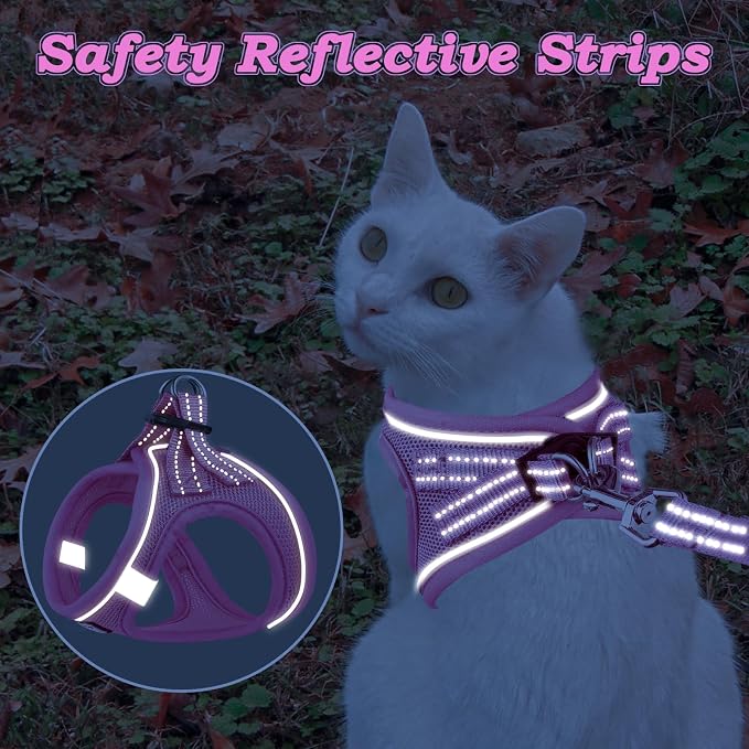 Cat Harness and Leash for Walking Escape Proof, Adjustable Kitten Vest Harness - Image 5