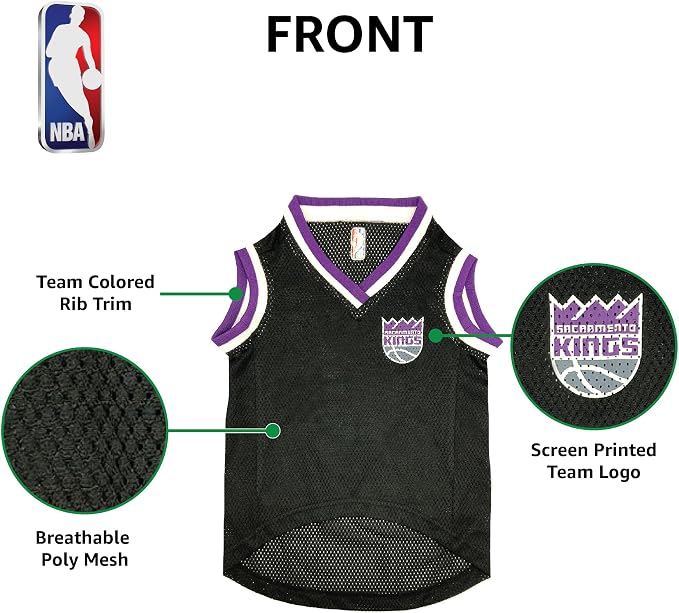 Pets First NBA Sacramento Kings Mesh Dog Jersey - Image 3