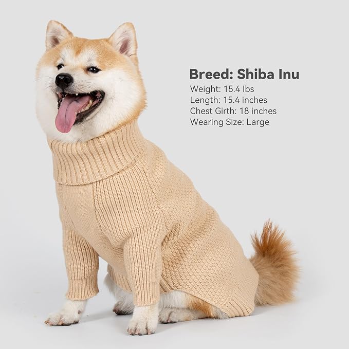 cyeollo Dog Sweater Turtleneck Knitted Sweaters - Image 8