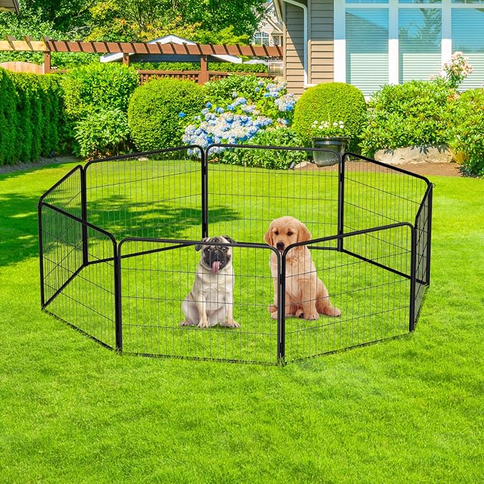BestPet | Dog Playpen Extender | 24 Inch, 4 Panels | Heavy Duty Metal Pet - Image 6