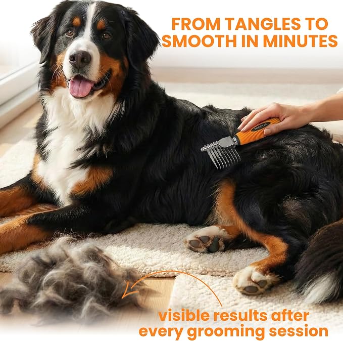 Poodle Dematting Fur Rake Comb Brush - Image 2