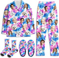 Artsadd Custom Pajamas for Women Men Family, Personalized Face Pjs Pajama Pants by Artsadd