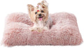 EHEYCIGA Fluffy Dog Bed, Plush Faux Fur Crate Pad, Calming Anti Anxiety Small by EHEYCIGA