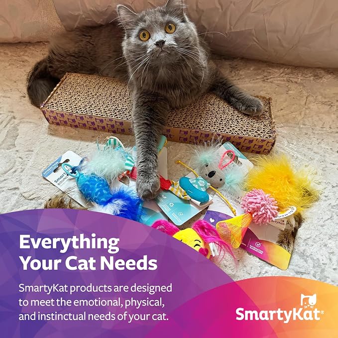 SmartyKat Instincts Mouser Mayhem HappyNip Cat Toy, Compressed Catnip & - Image 4