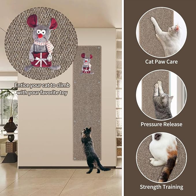 FHTONGE 71x15.8 Thickened Cat Wall Climbing Carpet - Image 6
