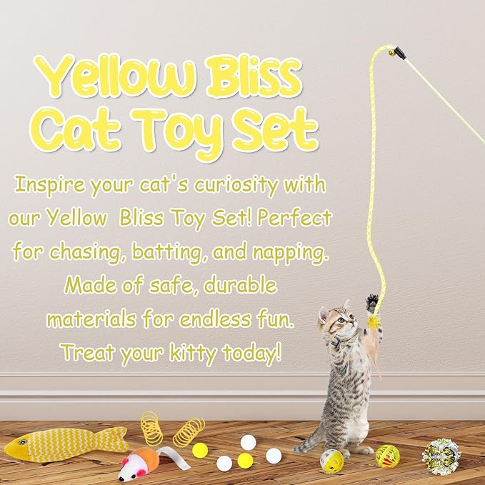 24 Pcs Cat Toys Set Interactive Kitten Toys Pack Including Collapsible Play - Image 2