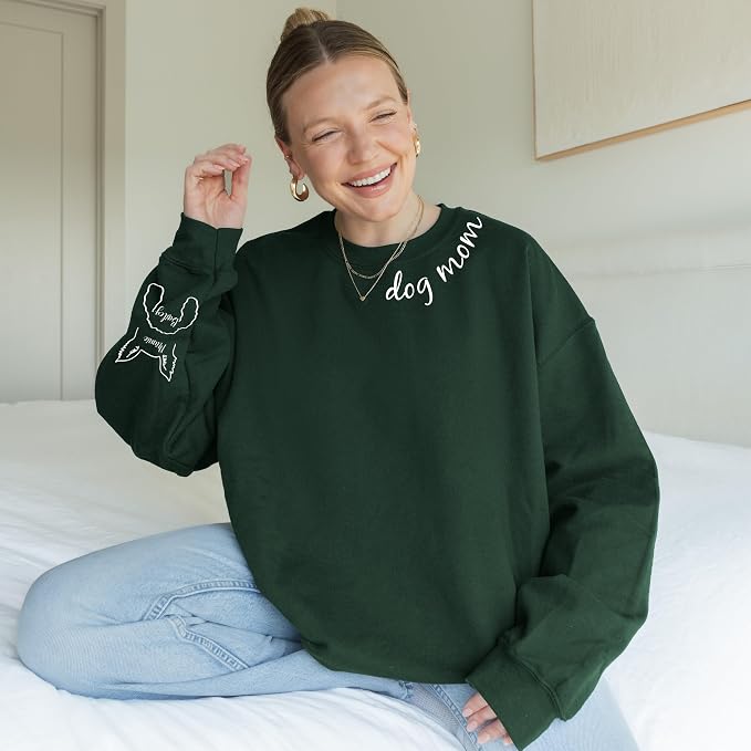 moonloom Dog Mom Sweatshirt, Animal Lover Gift, Custom crewneck - Image 3