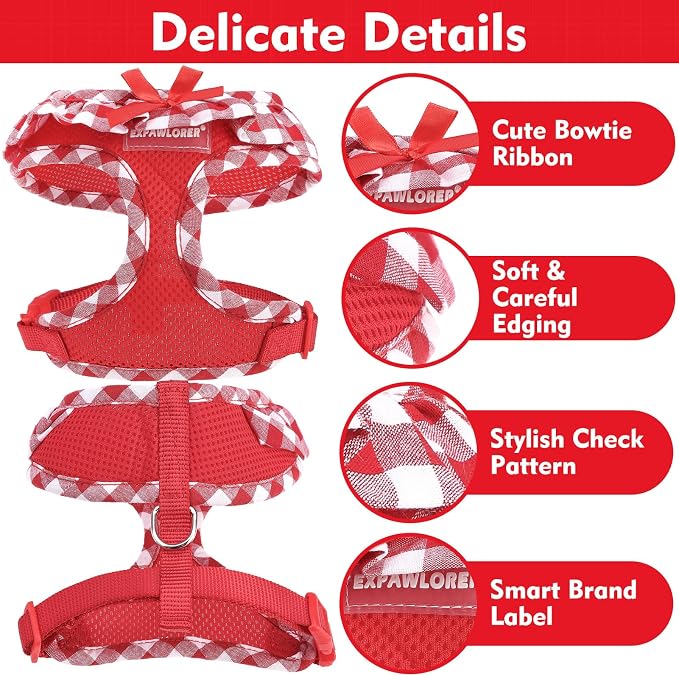 EXPAWLORER Cute Dog Harness Collar Leash Set - Image 3