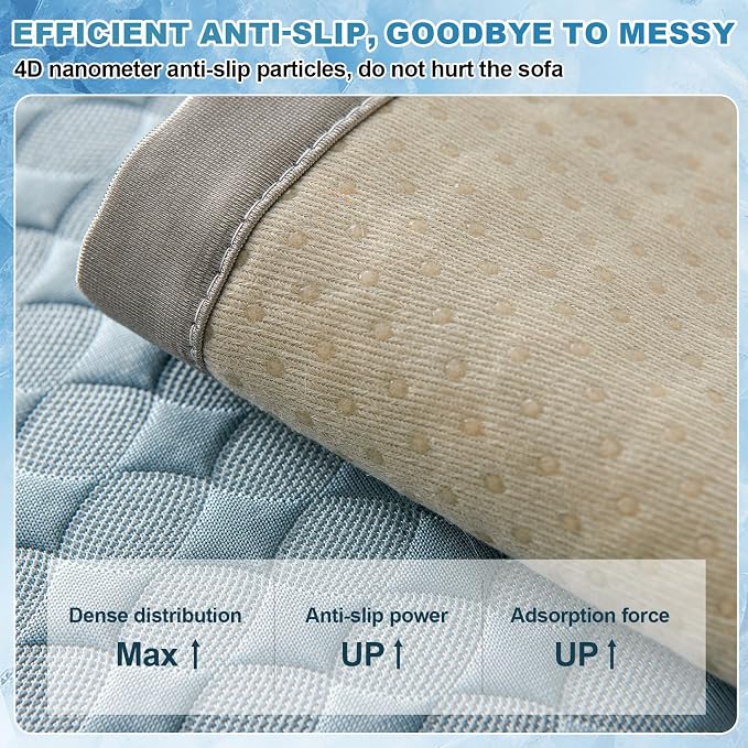 OTOB Cooling Dog Couch Cover Ice Silk Fiber, Washable & Non Slip Sofa - Image 7