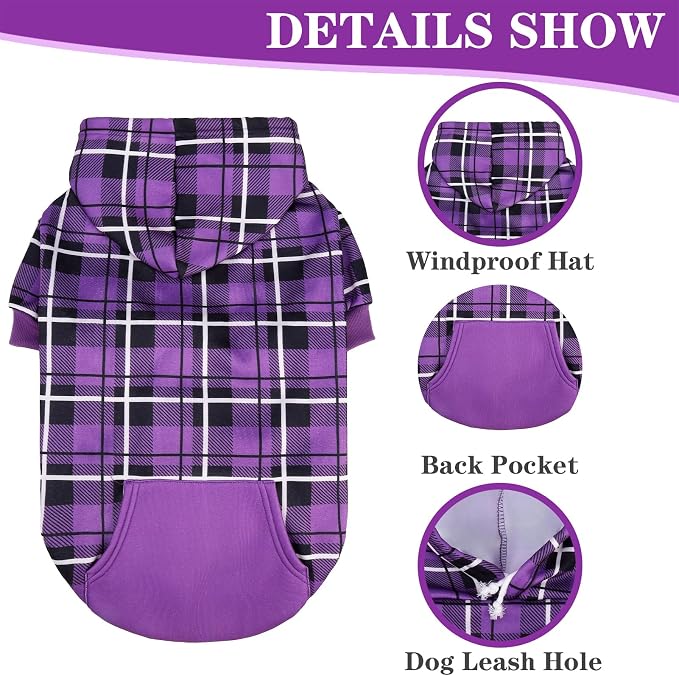 EXPAWLORER Plaid Dog Hoodie - Image 3