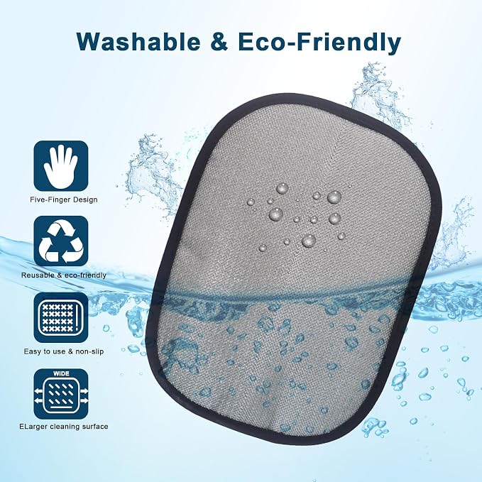 2Pcs Pet Hair Removal Glove for Cats & Dogs, - Image 6