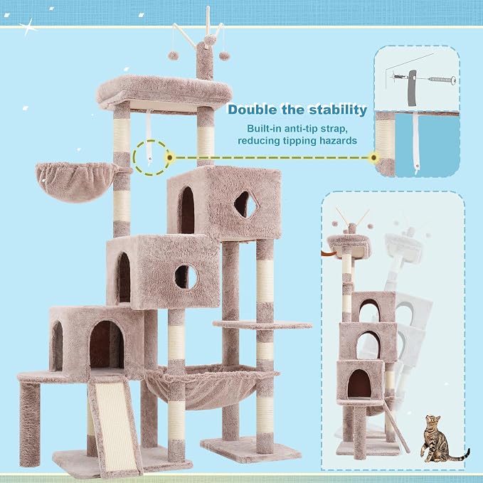 Hey-brother Cat Tree Tower, Scratching Posts - Image 7