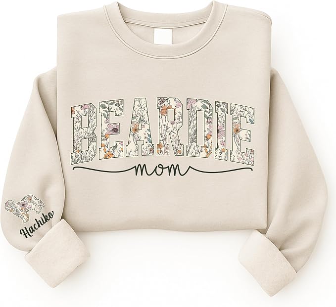 Personalized Dog Mom Sweatshirt, Dog Lover Crewneck, Gift Idea - Image 3