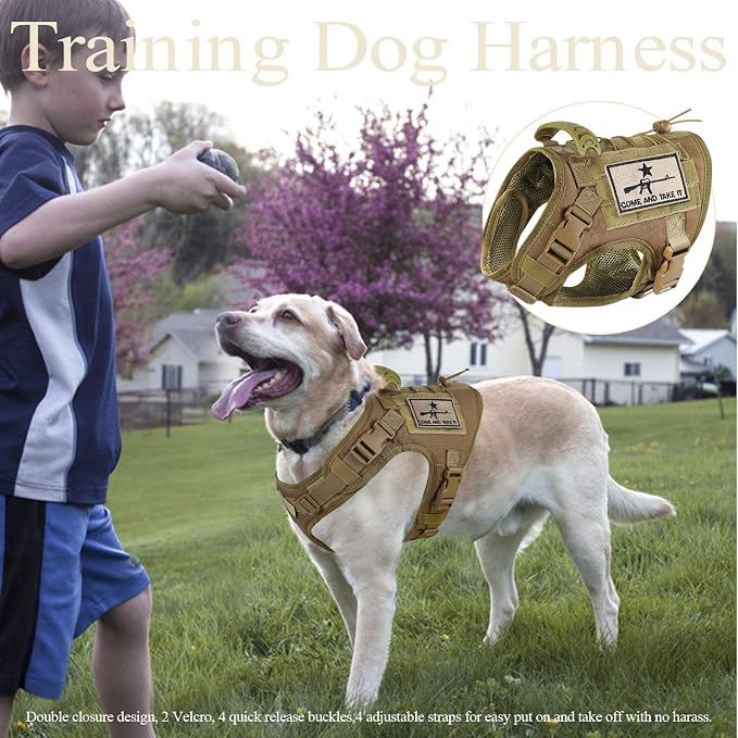 Tactical Dog Training Harness Outdoor Working Vest Adjustable Military MOLLE - Image 2