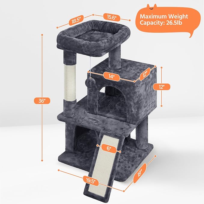 Yaheetech 36in Cat Tree Cat Tower Cat Condo Play House Climber Stand Furniture - Image 2