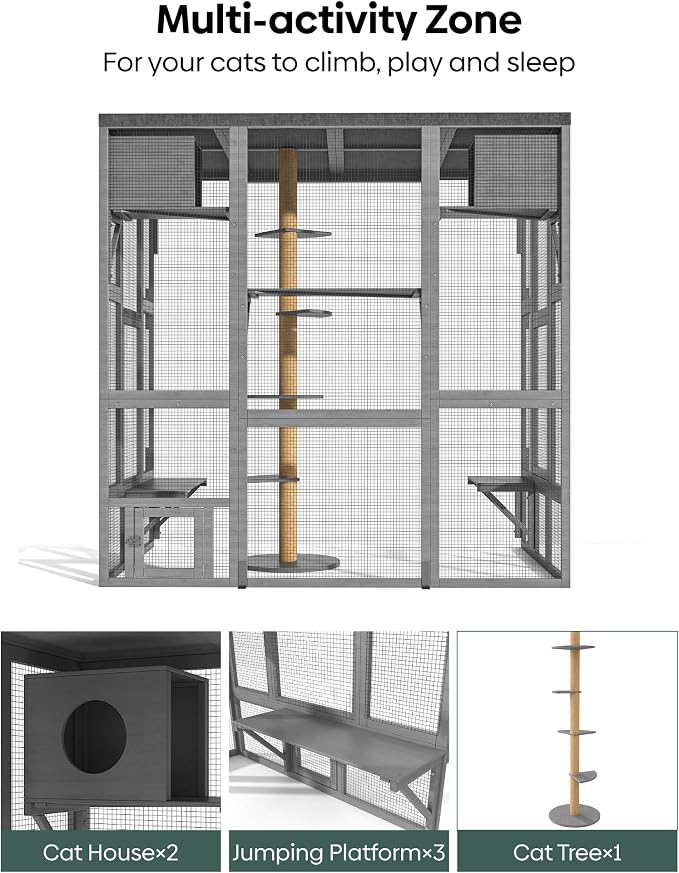 Catio Outdoor Cat Enclosure, Walk-in Large Catio - Image 5
