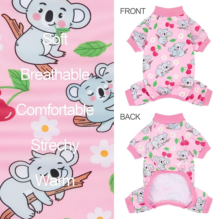 XPUDAC 4 Pieces Dog Pajamas for Small Medium Sized Dogs Stretchable Dog Pjs - Image 6