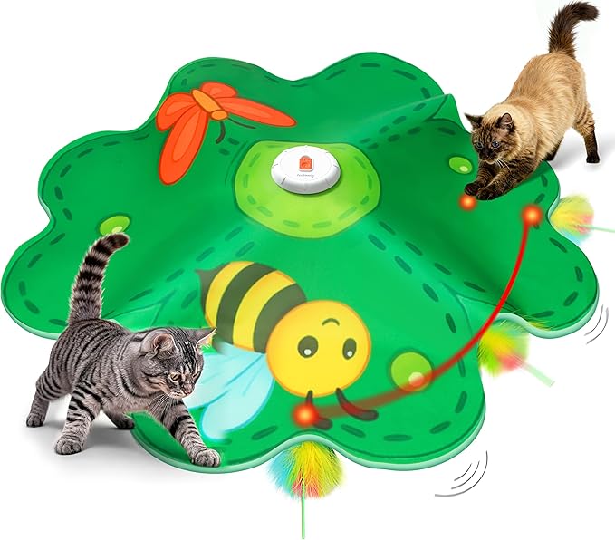 FEELNEEDY Rechargeable Cat Toys, 2 in 1 Hide and Seek Game Interactive Cat Toy by FEELNEEDY