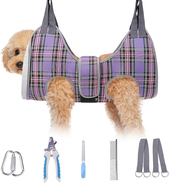 BEAUTYZOO Dog Grooming Hammock for Small Dogs Cat- Dog Sling for Nail by BEAUTYZOO