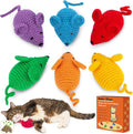 Retro Shaw Catnip Toys Crochet Mouse, Interactive Catnip Cat Kicker Toys by RetroShaw