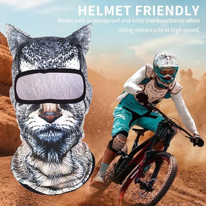 3D Cat Ski Balaclava Sheisty Face Mask - Image 6