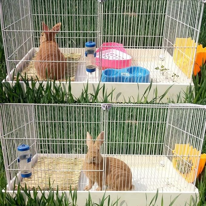 PINVNBY 6 Pack Rabbit Grass Mat, Bunny Natural Straw Woven Bed, Small Animal - Image 6