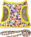 Moonpet Step in Dog Harness Leash Set- All Weather Reflective No-Pull Floral by MOONPET