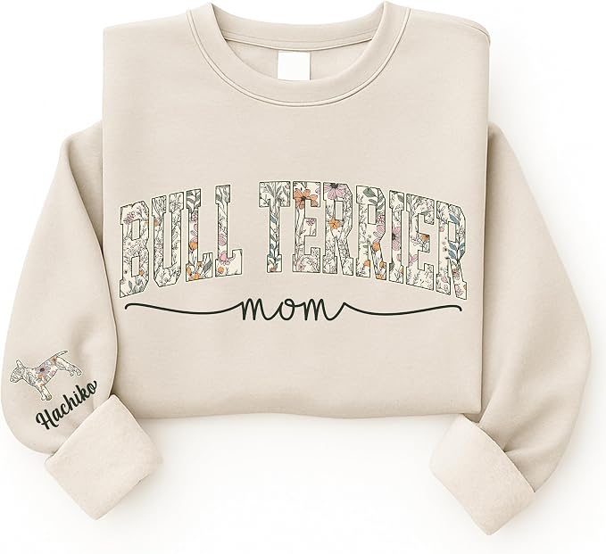 Personalized Dog Mom Sweatshirt, Dog Lover Crewneck, Gift Idea - Image 3