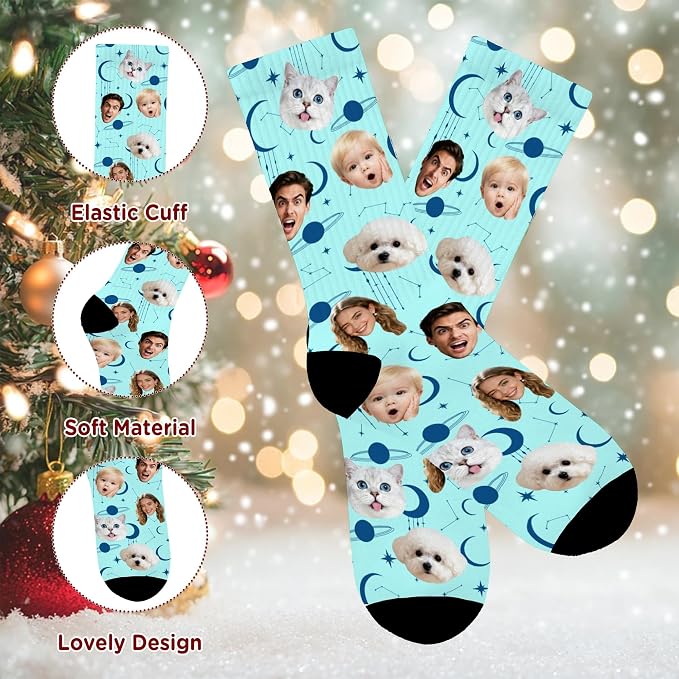 Artsadd Custom Pajamas for Women Men Family, Personalized Face Pjs Pajama Pants - Image 5