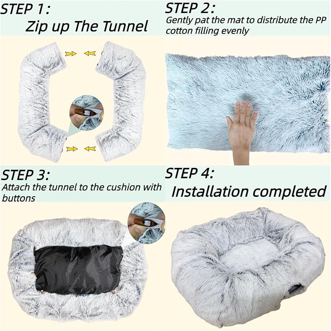 XxingSheep Extra Large Cat Tunnel Bed - Image 6