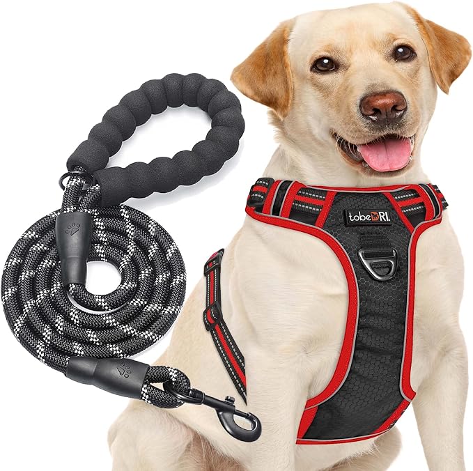 No Pull Dog Harness Adjustable Reflective Oxford Easy Control Medium Large Dog by tobeDRI