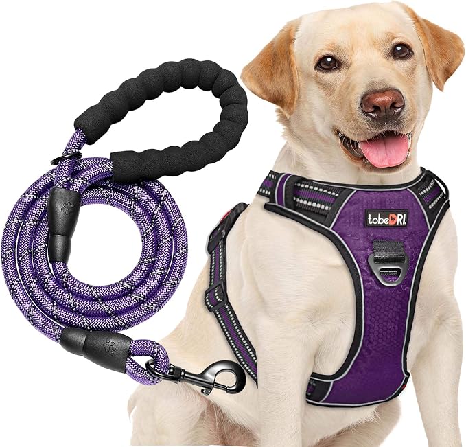No Pull Dog Harness Adjustable Reflective Oxford Easy Control Medium Large Dog by tobeDRI