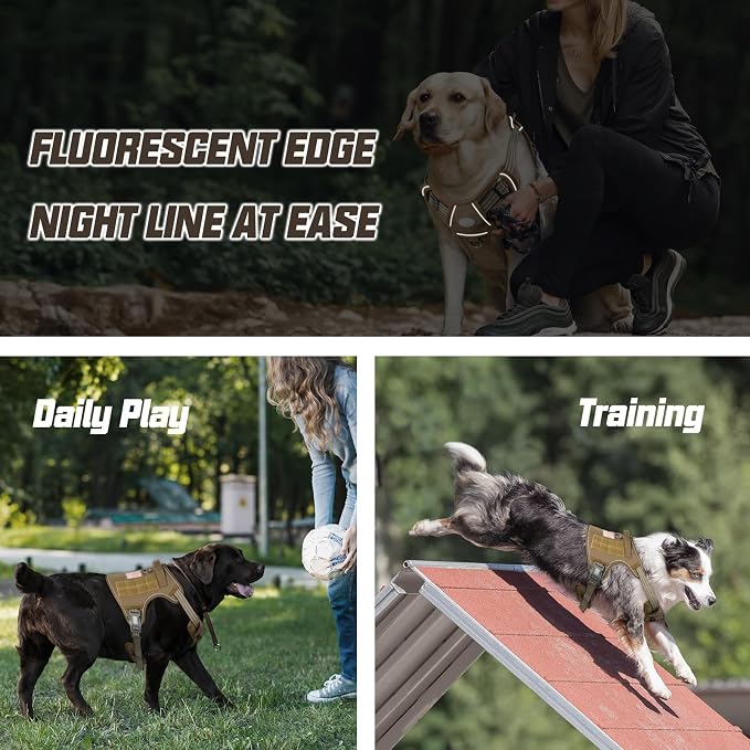 Auroth Tactical Dog Harness for Large Dogs No Pull Adjustable Pet Harness - Image 4