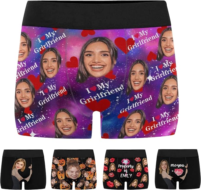 M YESCUSTOM Custom Faces Funny Short Briefs Gift by MYESCUSTOM