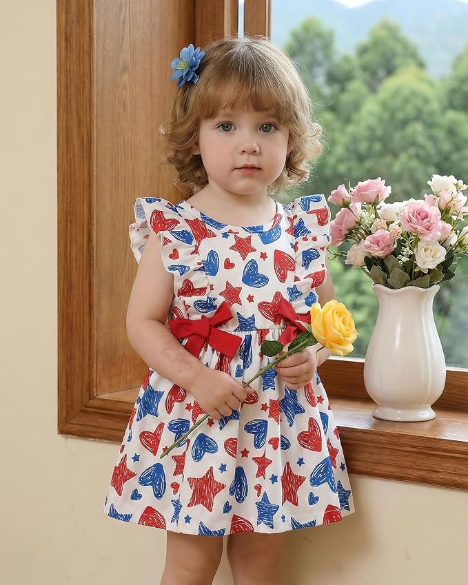 Mioglrie Baby Girl Dress Summer Girl Clothes Infant Outfits Newborn Ruffle - Image 2