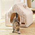 FUKUMARU Cat Houses for Indoor Cats, Washable Cute Cat Bed Cave by FUKUMARU