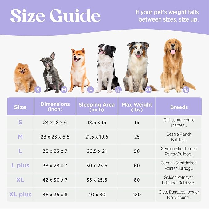 LE SURE Cute Dog Bed Medium Size Dog, Orthopedic Waterproof Medium Pet Beds - Image 6