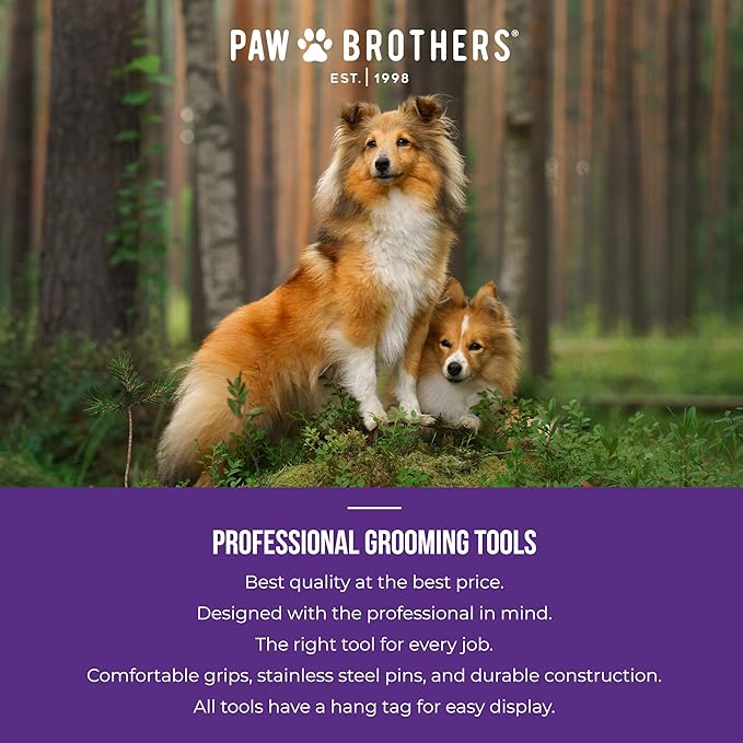 RYAN'S PET SUPPLIES Paw Brothers 20 Blade Medium Double WideDematting Undercoat - Image 7