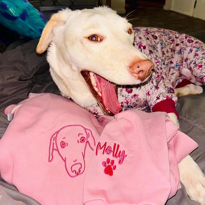 GODMERCH Customized Pet Embroidered Sweatshirt, Custom Dog Face Embroidered - Image 6