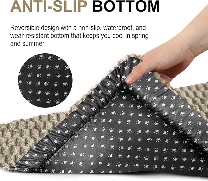 Dog Bed Crate Mat, Soft Durable Washable Anti-Slip Kennel Pad - Image 7