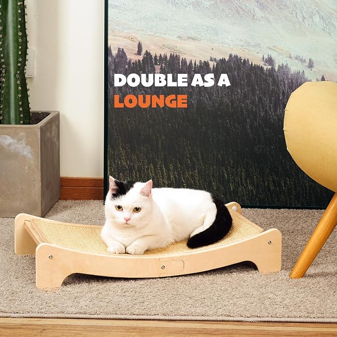PETKARAY Sisal Cat Scratching Board, Curved Sisal Cat Scratcher, Large Indoor - Image 7