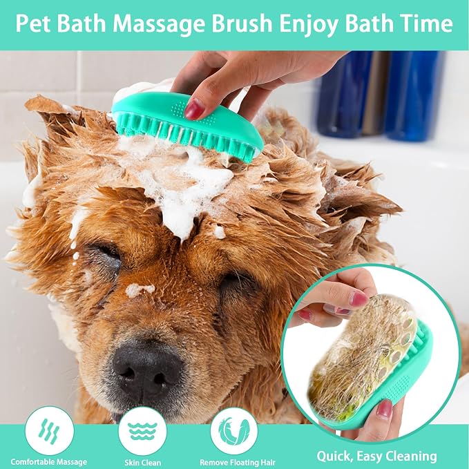 5 PCS Self Cleaning Slicker Brush & Pet Grooming Rake & Bath Brush & Nail - Image 7