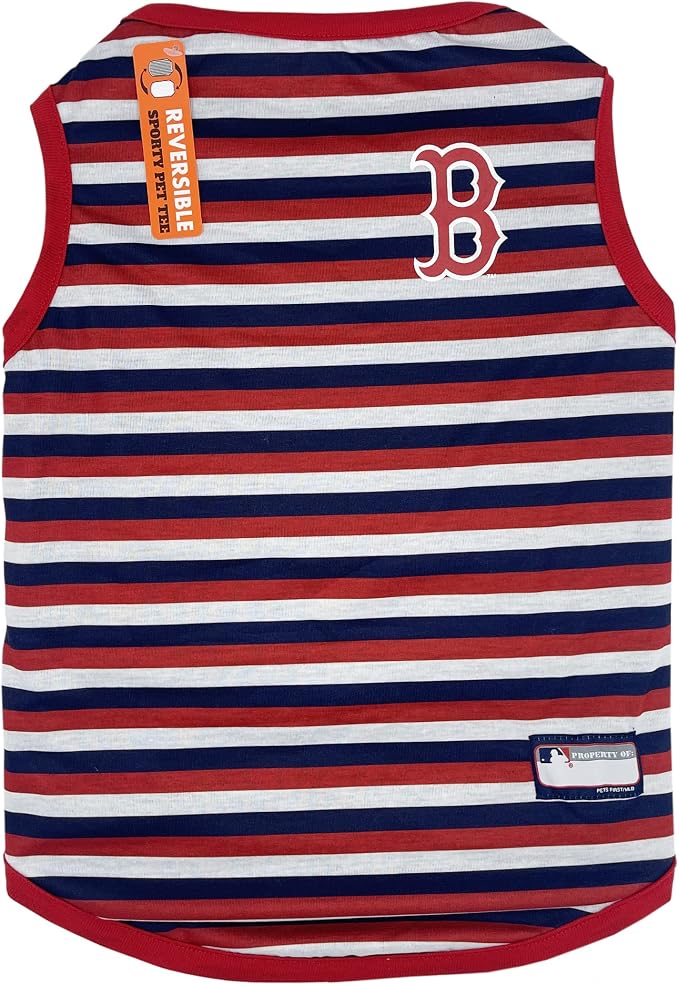 Pets First MLB Boston RED SOX Reversible T-Shirt, X-Small - Image 2