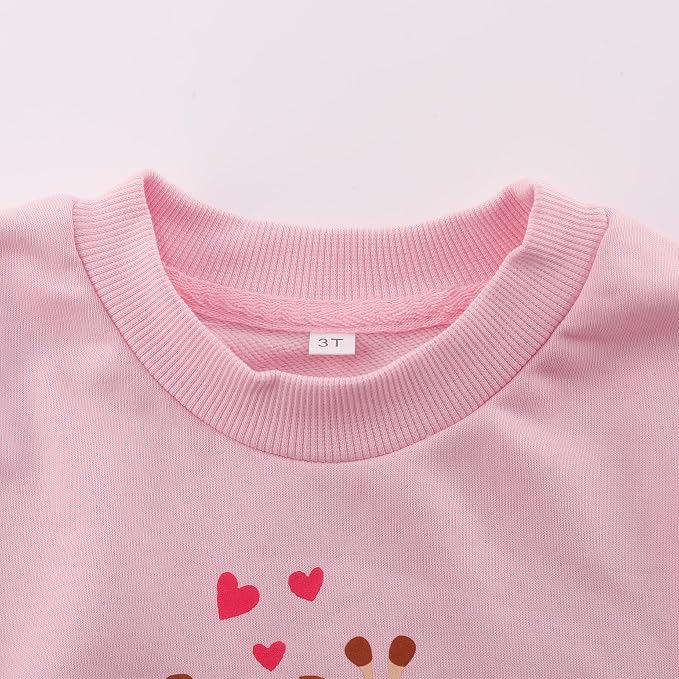 RETSUGO Toddler Baby Girls Sweatshirts Casual Pullover Crewneck Winter Long - Image 4