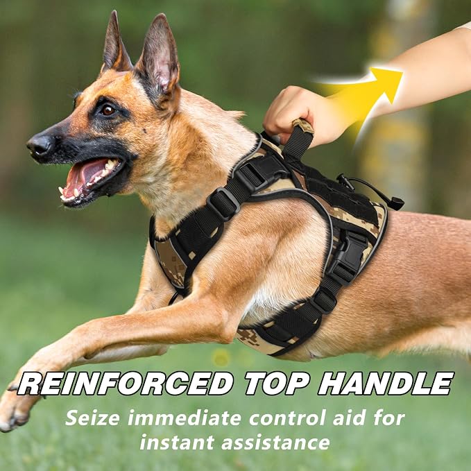 WINGOIN Tactical Dog Harness for Medium Dogs, Heavy Duty No Pull Dog Harness - Image 2