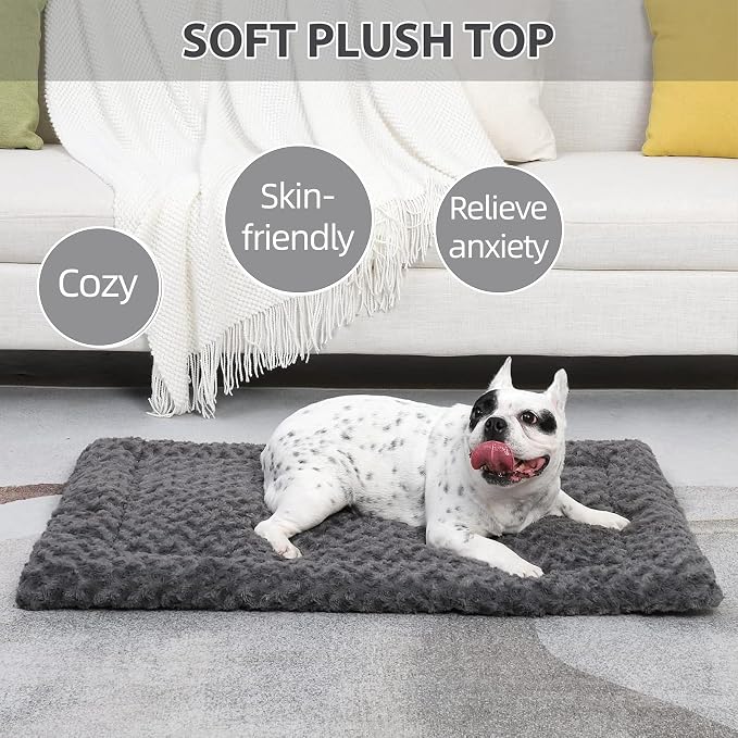 Washable Dog Bed Mat Ultra Soft Dog Crate Pad Comfy Fluffy Pet Kennel Beds Dog - Image 4