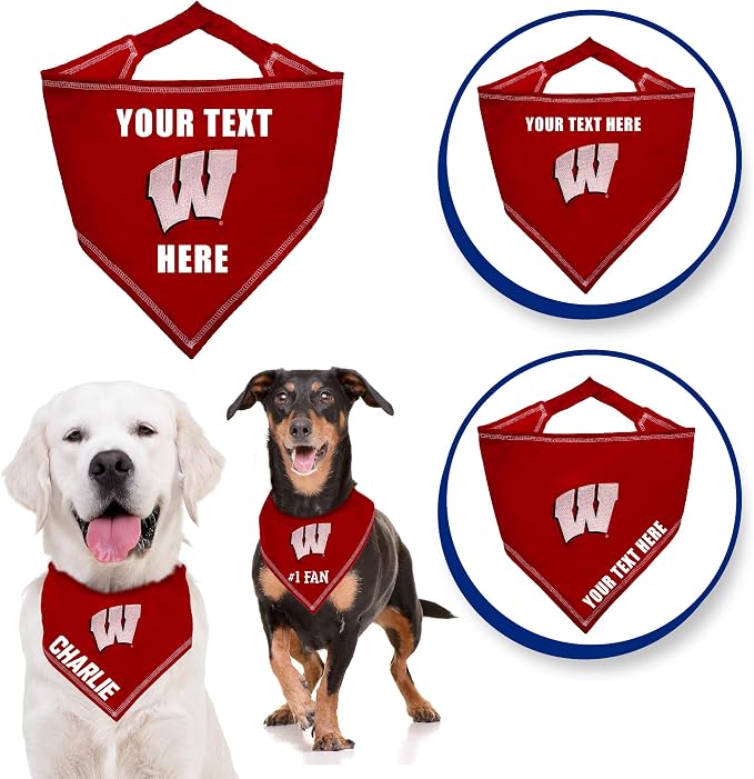 NCAA Wisconsin Badgers Personalized Tie Bandana - Image 2